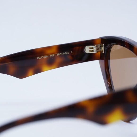 Gucci GG1333S 002 Sunglasses Havana Cat Eye Frame, Brown Lenses main image 12